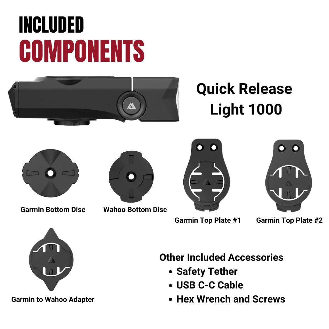 KOM Quick Release Light - 1000 Lumens