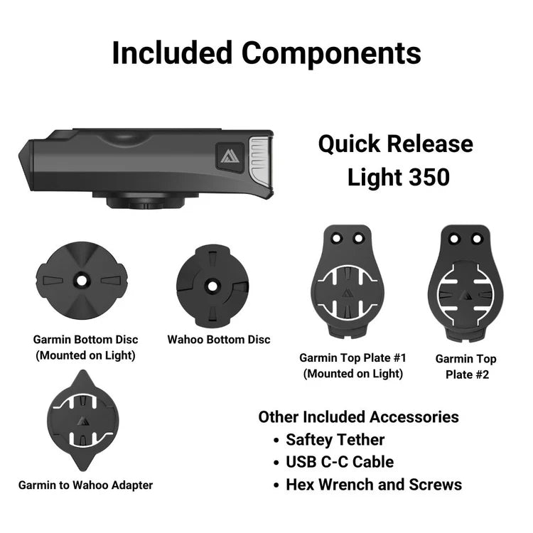 KOM Quick Release Light - 350 Lumens