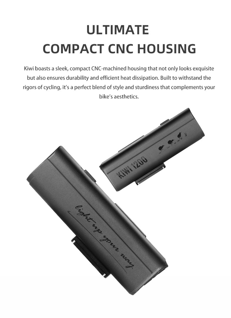 Gaciron Kiwi 1200LM Anti Glare Front Bike Light