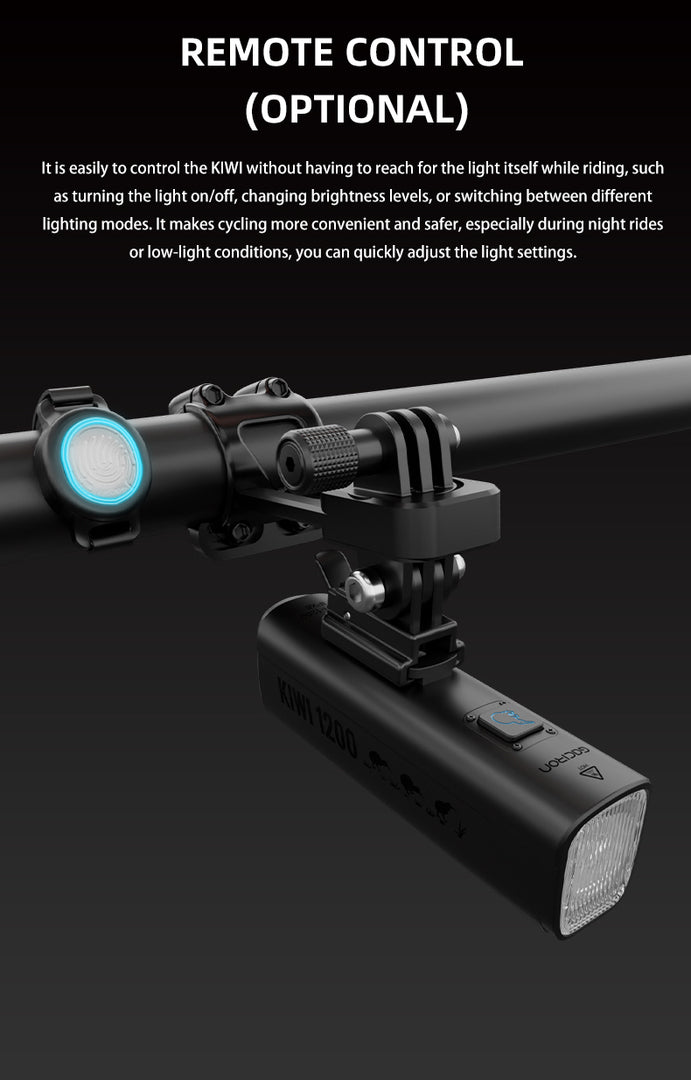 Gaciron Kiwi 1200LM Anti Glare Front Bike Light