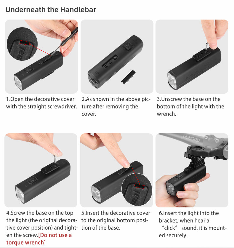 Gaciron Kiwi 1200LM Anti Glare Front Bike Light