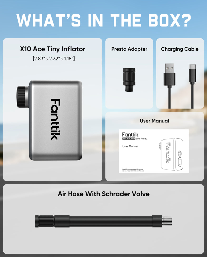 Fanttik X10 Ace Tiny Mini Electric Bike Pump