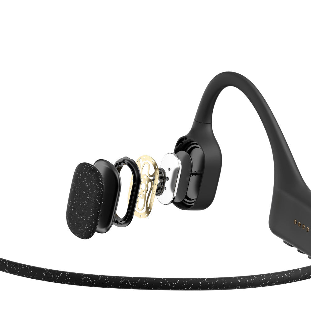 The Shokz OpenSwim headphones are a great waterproof solution with a secure  fit